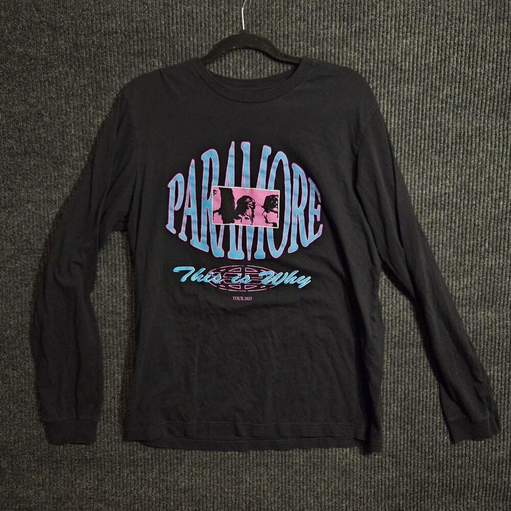 Official Tour Merch "This is Why Tour" Paramore 2023 Size L 100% Cotton Black